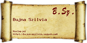 Bujna Szilvia névjegykártya