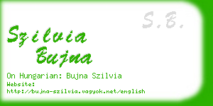 szilvia bujna business card